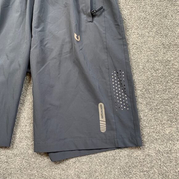 Northyard Shorts Mens M Medium Reflective Zipper Pocket Athletic Workout Running - Picture 3 of 13